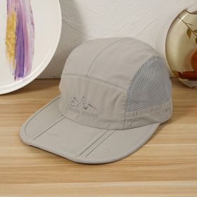 Outdoor Sunshade Baseball Cap Unisex Rainproof Waterproof Quick-drying Folding Hat Women Men's Fishing Sunscreen Baseball Cap New Year Presents C (Color: Sky blue)